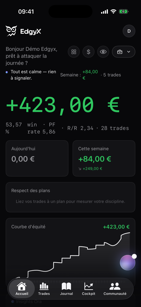 Edgyx iOS · Accueil