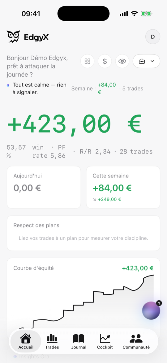 Edgyx iOS · Accueil